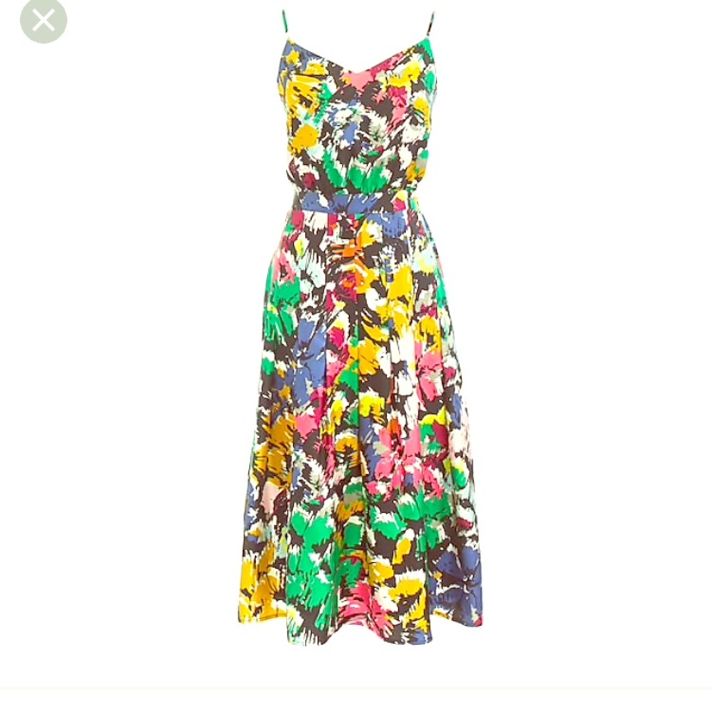 $128 JCrew brushstroke print dress, size 4. NWT.